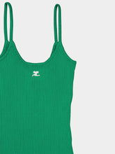 Courrèges Green Rib Knit Tank Top