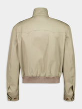 Alexander McQueen Beige Cropped Harrington Cotton Jacket