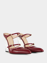 Gucci Rosso Ancora Leather Wedge Mule