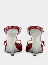 Gucci Rosso Ancora Leather Wedge Mule