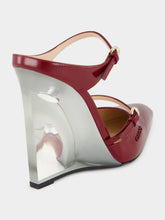 Gucci Rosso Ancora Leather Wedge Mule