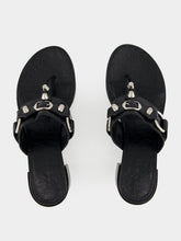 Balenciaga Black Mid-Heel City Tong Sandals
