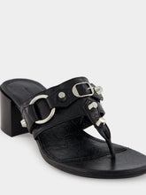 Balenciaga Black Mid-Heel City Tong Sandals