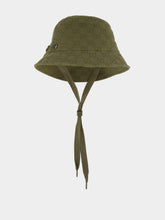 Gucci Forest Green GG Canvas Bucket Hat with Tie