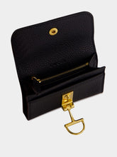 Gucci Black Calfskin Horsebit Card Case with Gold Hardware