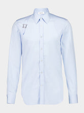Alexander McQueen Shirting Blue T-Bar Harness Shirt