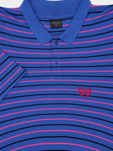 Balenciaga Blue Laurel Classic Pique Stripes Polo Shirt