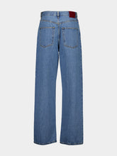 Gucci Blue Baggy Fit Bleach Denim Jeans