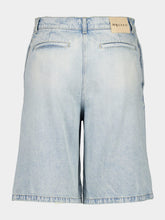 Alexander McQueen Washed Blue Stonewashed Denim Shorts