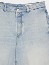 Alexander McQueen Washed Blue Stonewashed Denim Shorts