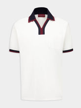 Gucci White Cotton Piqué Polo with Contrast Trim