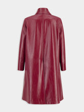 Gucci Rosso Ancora Red Shiny Leather Double-Breasted Coat