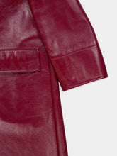 Gucci Rosso Ancora Red Shiny Leather Double-Breasted Coat
