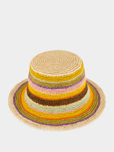 Zimmermann Striped Raffia Bucket Hat