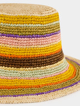 Zimmermann Striped Raffia Bucket Hat