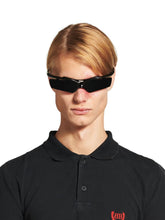 Balenciaga Turbo Rectangle Sunglasses in Full Black
