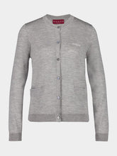 Gucci Grey Mélange Cashmere Silk Cardigan