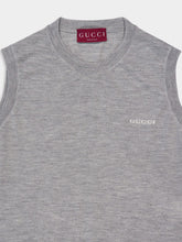 Gucci Grey Mélange Cashmere Silk Sleeveless Knit Top