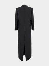 Gucci Black GG Silk Wool Crêpe Double-Breasted Coat