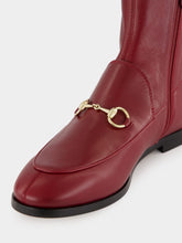 Gucci Rosso Ancora Leather Jordaan Ankle Boots