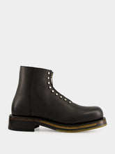 Alexander McQueen Black Calf Leather Maker Zip Boots
