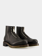 Alexander McQueen Black Calf Leather Maker Zip Boots