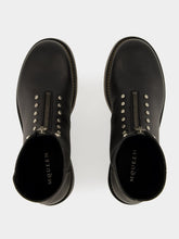 Alexander McQueen Black Calf Leather Maker Zip Boots