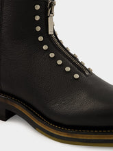 Alexander McQueen Black Calf Leather Maker Zip Boots