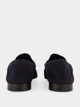 Gucci Blue Nabuk Leather Moccasins with Horsebit