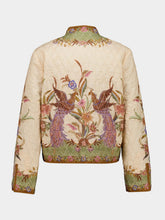 Zimmermann Khaki Floral Quilted Indra Bomber Jacket