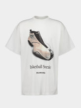 Balenciaga Oversized Basketball Sneaker T-Shirt in Dirty White
