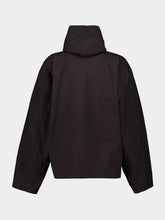 Balenciaga Hooded Zip-up Jacket in Black