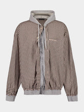 Balenciaga Hooded Micro Tartan Zip Shirt