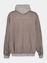 Balenciaga Hooded Micro Tartan Zip Shirt