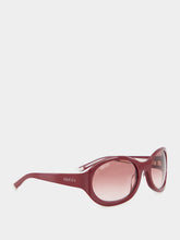 Gucci Rosso Ancora Red Round Frame Sunglasses