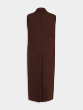 Gucci Brown Long GG Double Wool Gilet