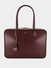 Saint Laurent Rouge Cabernet Sac De Jour Bauletto Bag in Box Calfskin