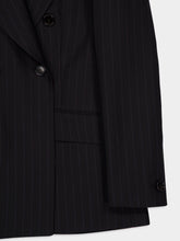 Gucci Black Pinstripe Wool Jacquard Blazer