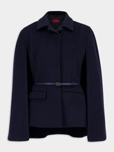 Gucci Admiral Dark Blue Wool Coat with Belt