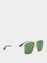 Alexander McQueen Gold & Green Metal Sunglasses