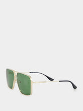 Alexander McQueen Gold & Green Metal Sunglasses