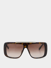 Alexander McQueen Tortoiseshell & Silver Acetate Metal Sunglasses