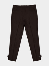 Gucci Brown Wool Gabardine Straight Trousers