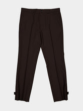 Gucci Brown Wool Gabardine Straight Trousers