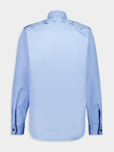 Alexander McQueen Jermyn St. Blue Utility Cotton Shirt