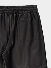 Gucci Black Bonded Leather Jersey Shorts