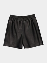 Gucci Black Bonded Leather Jersey Shorts