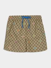 Gucci Beige GG Print Technical Swim Shorts