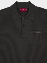 Gucci Forest Green Wool Knit Polo Shirt
