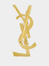 Saint Laurent Cassandre Brooch in Tiger’s Eye and Sunstone